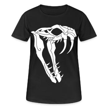 Schlangen-Schädel - Frauen T-Shirt atmungsaktiv - Schwarz - Vorne - AI Model Female 172 light (172cm)
