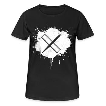 Pen ruler - Women's Breathable T-Shirt - black - Front - AI Model Female 172 light (172cm)