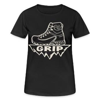 Chaussure de randonnée [Blanc] - T-shirt respirant Femme - noir - Devant - AI Model Female 172 light (172cm)