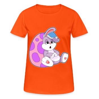Bunny Easter Relax - T-shirt respirant Femme - orange néon - Devant - AI Model Female 172 dark (172cm)