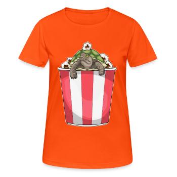 Maïs soufflé tortue - T-shirt respirant Femme - orange néon - Devant - AI Model Female 172 dark (172cm)