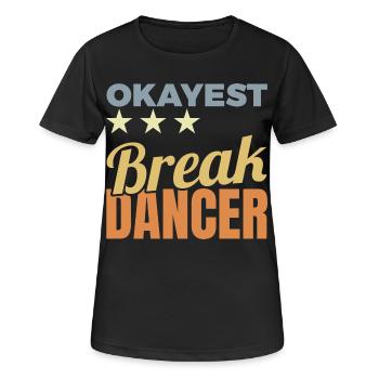 Breakdancer moyen - T-shirt respirant Femme - noir - Devant - AI Model Female 172 light (172cm)
