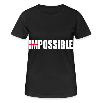 Une motivation pas impossible - T-shirt respirant Femme - noir - Devant - AI Model Female 172 light (172cm)