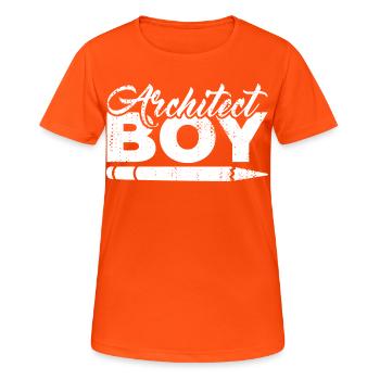 Architekt Junge - Frauen T-Shirt atmungsaktiv - Neonorange - Vorne - AI Model Female 172 dark (172cm)