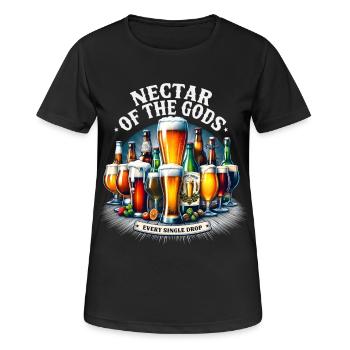 Beer Nectar of the Gods Lover Drinker Party - Women's Breathable T-Shirt - black - Front - AI Model Female 172 light (172cm)