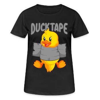 Duck Tape | Entenküken mit Duct Tape - Frauen T-Shirt atmungsaktiv - Schwarz - Vorne - AI Model Female 172 light (172cm)