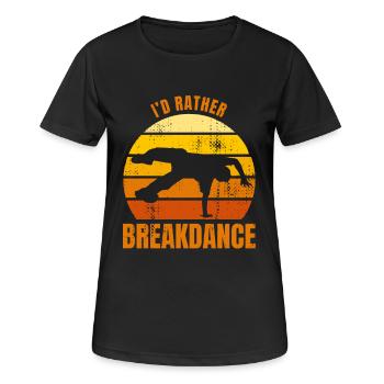 Je préfère faire du breakdance - T-shirt respirant Femme - noir - Devant - AI Model Female 172 light (172cm)