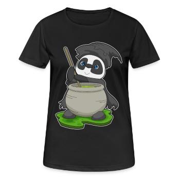 Panda Hexe Zaubertrank - Frauen T-Shirt atmungsaktiv - Schwarz - Vorne - AI Model Female 172 light (172cm)
