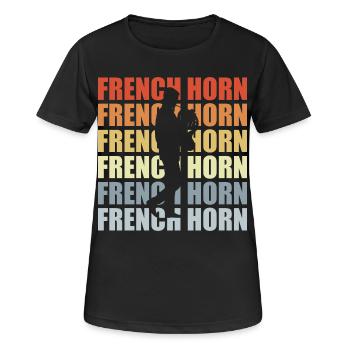 Klaxon rétro - T-shirt respirant Femme - noir - Devant - AI Model Female 172 light (172cm)