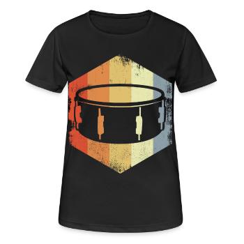 Caisse claire Vintage - T-shirt respirant Femme - noir - Devant - AI Model Female 172 light (172cm)