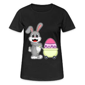 Achats de Pâques Bunny - T-shirt respirant Femme - noir - Devant - AI Model Female 172 light (172cm)