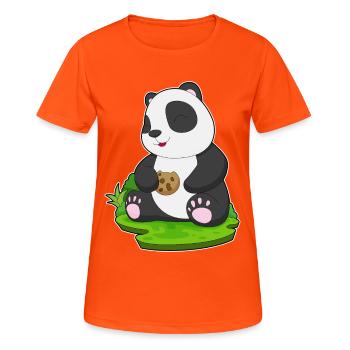 Biscuit Panda - T-shirt respirant Femme - orange néon - Devant - AI Model Female 172 dark (172cm)