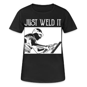 Just Weld It - Women's Breathable T-Shirt - black - Front - AI Model Female 172 light (172cm)
