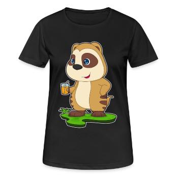 Erdmännchen Saft - Frauen T-Shirt atmungsaktiv - Schwarz - Vorne - AI Model Female 172 light (172cm)