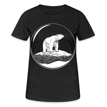 Ours polaire sur la banquise Sauvez l’ours polaire - T-shirt respirant Femme - noir - Devant - AI Model Female 172 light (172cm)