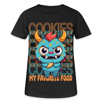 Sweet Biscuit Monster - Women's Breathable T-Shirt - black - Front - AI Model Female 172 light (172cm)