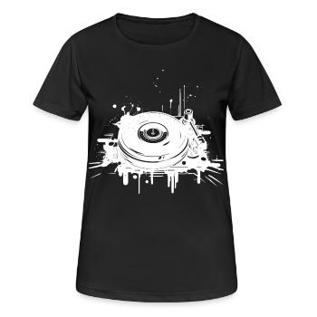 Platine DJ - T-shirt respirant Femme - noir - Devant - AI Model Female 172 light (172cm)