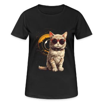 SOLAR ECLIPSE ASTRONOMY LOVERS - Women's Breathable T-Shirt - black - Front - AI Model Female 172 light (172cm)