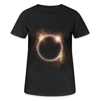 SOLAR ECLIPSE ASTRONOMY LOVERS - Women's Breathable T-Shirt - black - Front - AI Model Female 172 light (172cm)