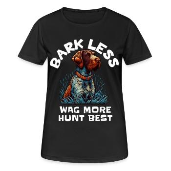 Jagdhund Jagdsaison Jagdliebhaber Vierbeiner - Frauen T-Shirt atmungsaktiv - Schwarz - Vorne - AI Model Female 172 light (172cm)