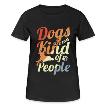 Hundehalter Spruch - Frauen T-Shirt atmungsaktiv - Schwarz - Vorne - AI Model Female 172 light (172cm)