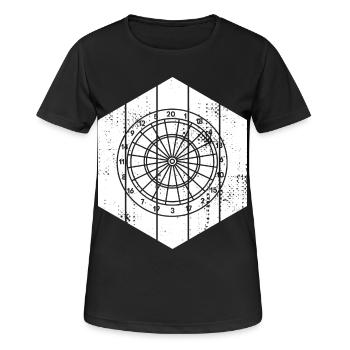 Dartboard Drawing - Women's Breathable T-Shirt - black - Front - AI Model Female 172 light (172cm)