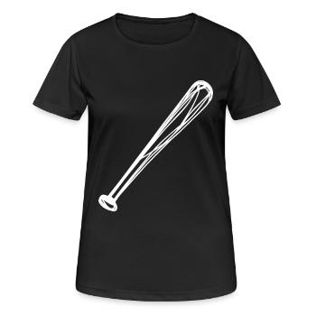 Dessin de batte de baseball - T-shirt respirant Femme - noir - Devant - AI Model Female 172 light (172cm)