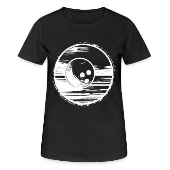 Bowling - Frauen T-Shirt atmungsaktiv - Schwarz - Vorne - AI Model Female 172 light (172cm)