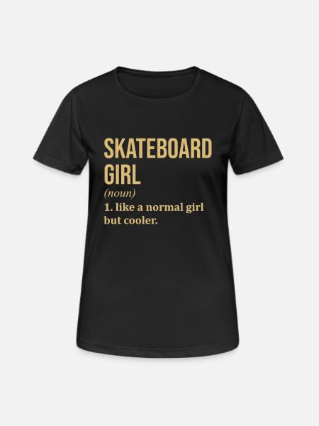 Skateboard Skateboard Skateboard - Frauen T-Shirt atmungsaktiv - Schwarz
