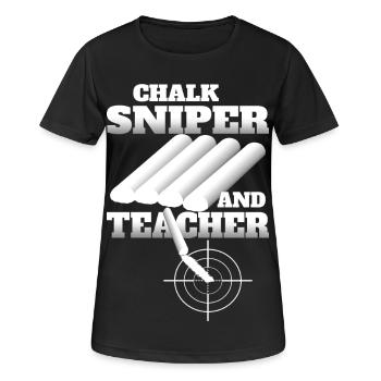 Chalk Sniper and Teacher - Women's Breathable T-Shirt - black - Front - AI Model Female 172 light (172cm)