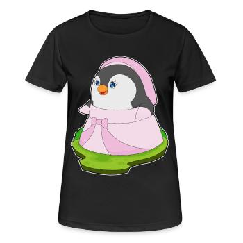 Robe de mariée Penguin Wedding - T-shirt respirant Femme - noir - Devant - AI Model Female 172 light (172cm)