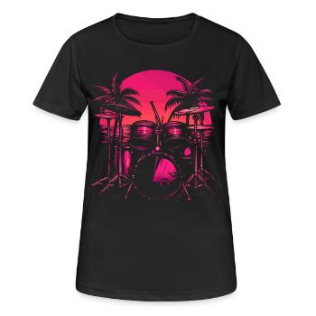 Trapset Retro Style - Frauen T-Shirt atmungsaktiv - Schwarz - Vorne - AI Model Female 172 light (172cm)