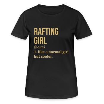 rafting - T-shirt respirant Femme - noir - Devant - AI Model Female 172 light (172cm)