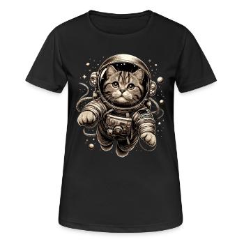 Astronaut BKH getigert Geschenk - Frauen T-Shirt atmungsaktiv - Schwarz - Vorne - AI Model Female 172 light (172cm)