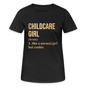 Garde d’enfants Garde d’enfants Garde d’enfants - T-shirt respirant Femme - noir - Devant - AI Model Female 172 light (172cm)