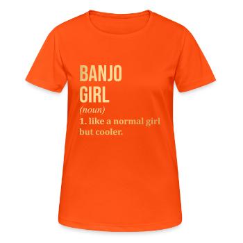 Banjo - Women's Breathable T-Shirt - neon orange - Front - AI Model Female 172 dark (172cm)