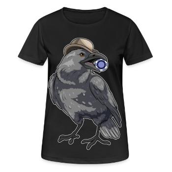 Crow Poker Jetons de Poker - T-shirt respirant Femme - noir - Devant - AI Model Female 172 light (172cm)