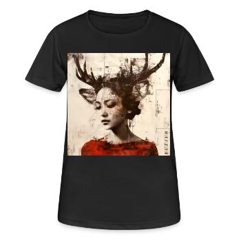 Rêverie - T-shirt respirant Femme - noir - Devant - AI Model Female 172 light (172cm)