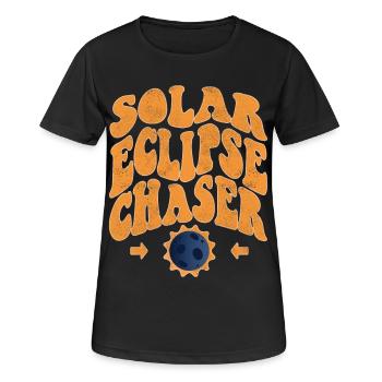 Solar eclipse chaser - Women's Breathable T-Shirt - black - Front - AI Model Female 172 light (172cm)