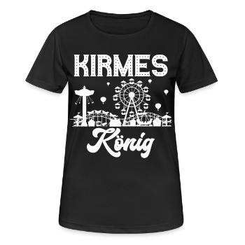 Kirmes König Jahrmarkt Rummel Volksfest - Frauen T-Shirt atmungsaktiv - Schwarz - Vorne - AI Model Female 172 light (172cm)