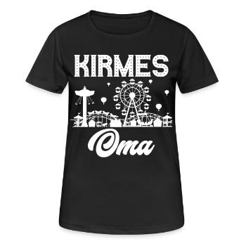Kirmes Oma Jahrmarkt Rummel Volksfest - Frauen T-Shirt atmungsaktiv - Schwarz - Vorne - AI Model Female 172 light (172cm)