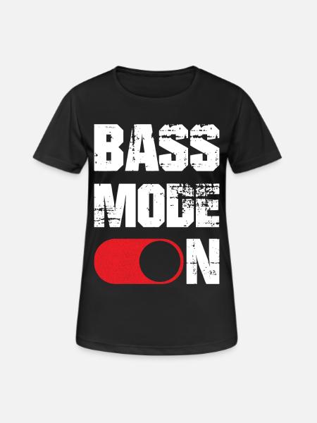 Bass mode on funny music director Choir singer - Women's Breathable T-Shirt - black