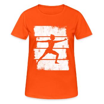 Yogini Drawing - Women's Breathable T-Shirt - neon orange - Front - AI Model Female 172 dark (172cm)