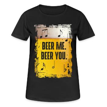 Beer Me Beer You - Frauen T-Shirt atmungsaktiv - Schwarz - Vorne - AI Model Female 172 light (172cm)
