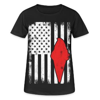 USA Ice Cream - Women's Breathable T-Shirt - black - Front - AI Model Female 172 light (172cm)