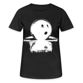 Bowlingkugel Skizze - Frauen T-Shirt atmungsaktiv - Schwarz - Vorne - AI Model Female 172 light (172cm)