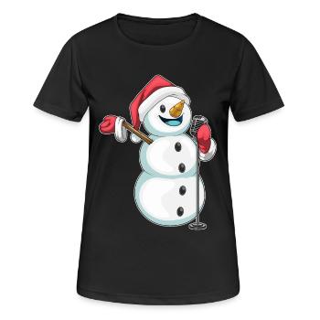 Snowman Chante de Noël - T-shirt respirant Femme - noir - Devant - AI Model Female 172 light (172cm)