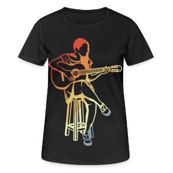 Guitarist - Women's Breathable T-Shirt - black - Front - AI Model Female 172 light (172cm)