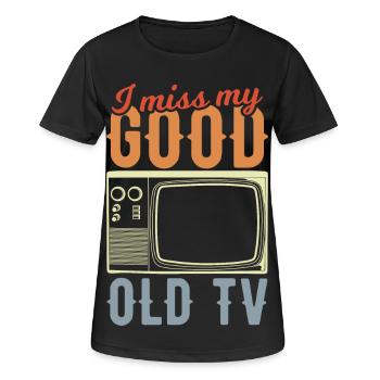 Télévision à tube - T-shirt respirant Femme - noir - Devant - AI Model Female 172 light (172cm)