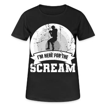 Je suis là pour le cri - T-shirt respirant Femme - noir - Devant - AI Model Female 172 light (172cm)